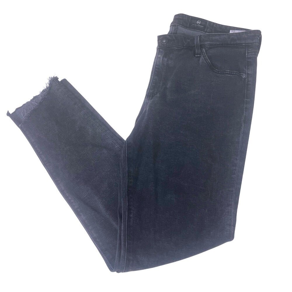 AG Adriano Goldschmied The Legging Ankle Super Skinny Ankle Jeans Black Size 31R